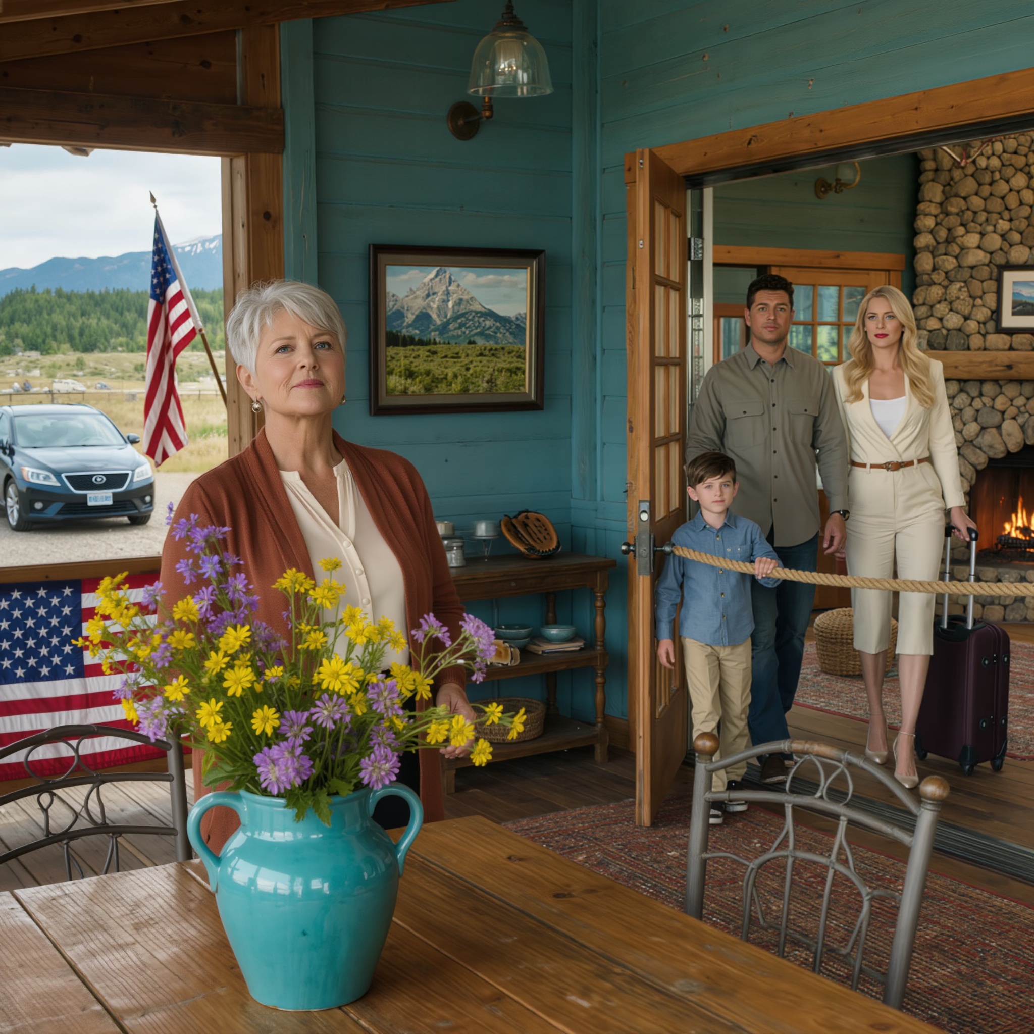 “We heard you bought a luxury villa in the Alps. We came to live with you and make peace,” my daughter-in-law announced at my door, rolling her luggage inside like it was already hers. I didn’t stop them. But the moment they stepped into the main hall..