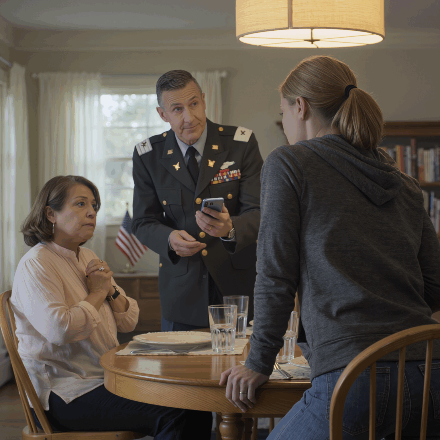 My mom’s new colonel boyfriend screamed straight in my face: “In this house I make the rules, I’m the man, I’m in command!” – for 2 weeks straight he made me fold towels like a lowly grunt, banned me from touching my phone, called me “the freeloading IT girl”… until the night he threw a “command dinner”, locked the study door, yelled it one more time… and just because of the thing I put on the desk, the whole line of officers in the hallway instantly went dead silent.