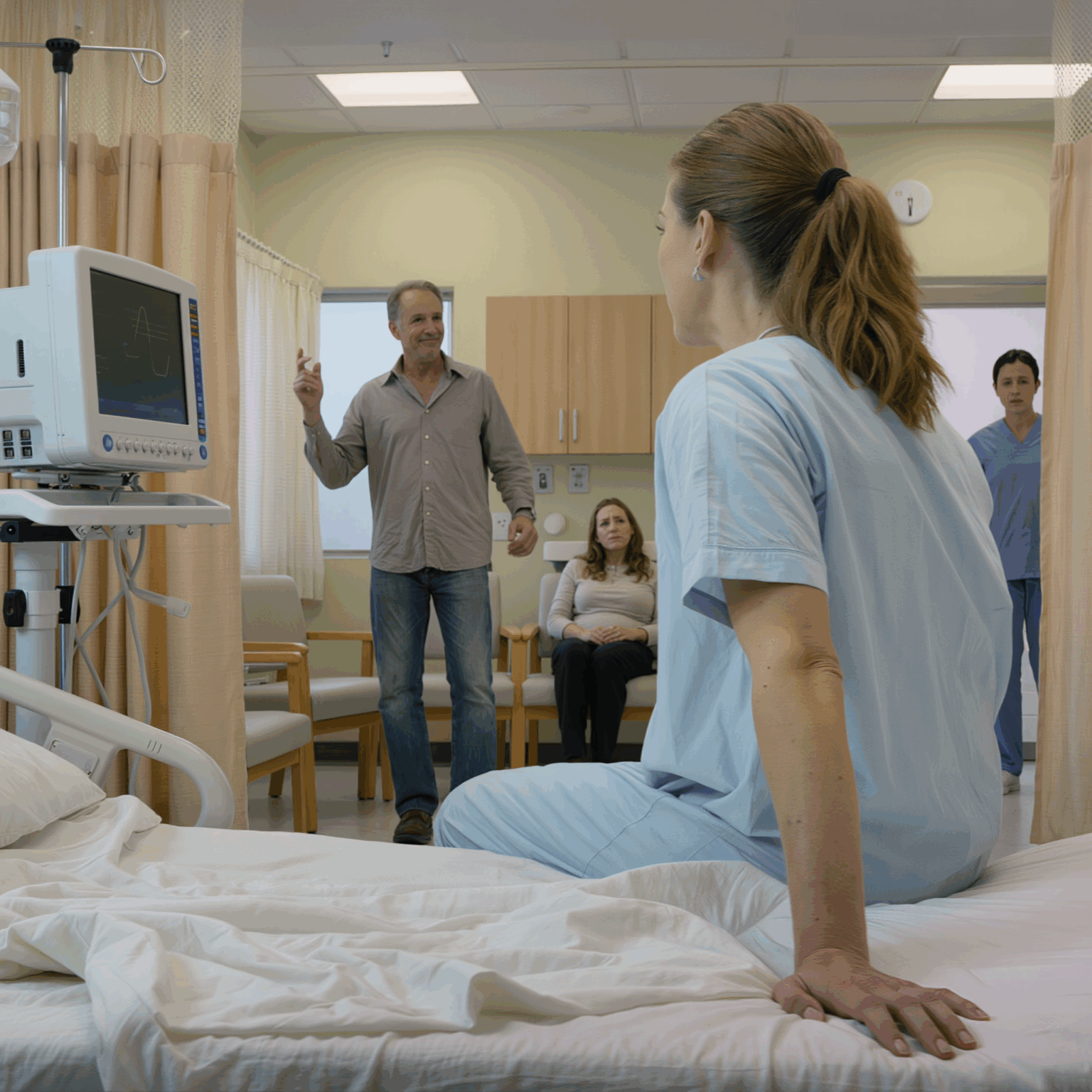 “You should start earning a living!” my stepfather yelled when I was lying on the bed, just after surgery, almost unable to move. I said I couldn’t work yet… He swung so hard that I crashed onto the hospital tile floor, my cheek burning, my mouth metallic and salty, my hands shaking. He shouted: “Stop pretending to be weak!”