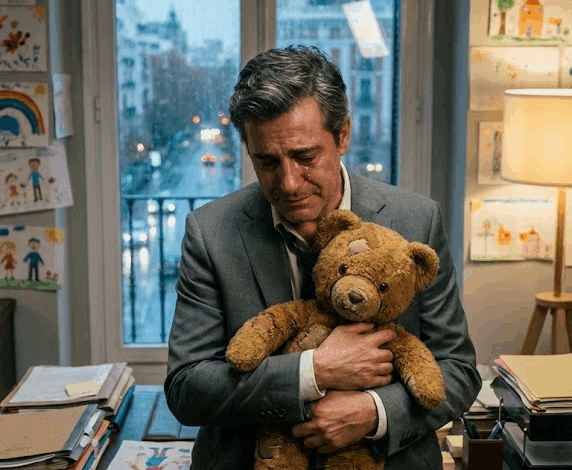 My Daughter Tried to Pay Our Rent with a Teddy Bear… and Melted a Millionaire’s Heart
