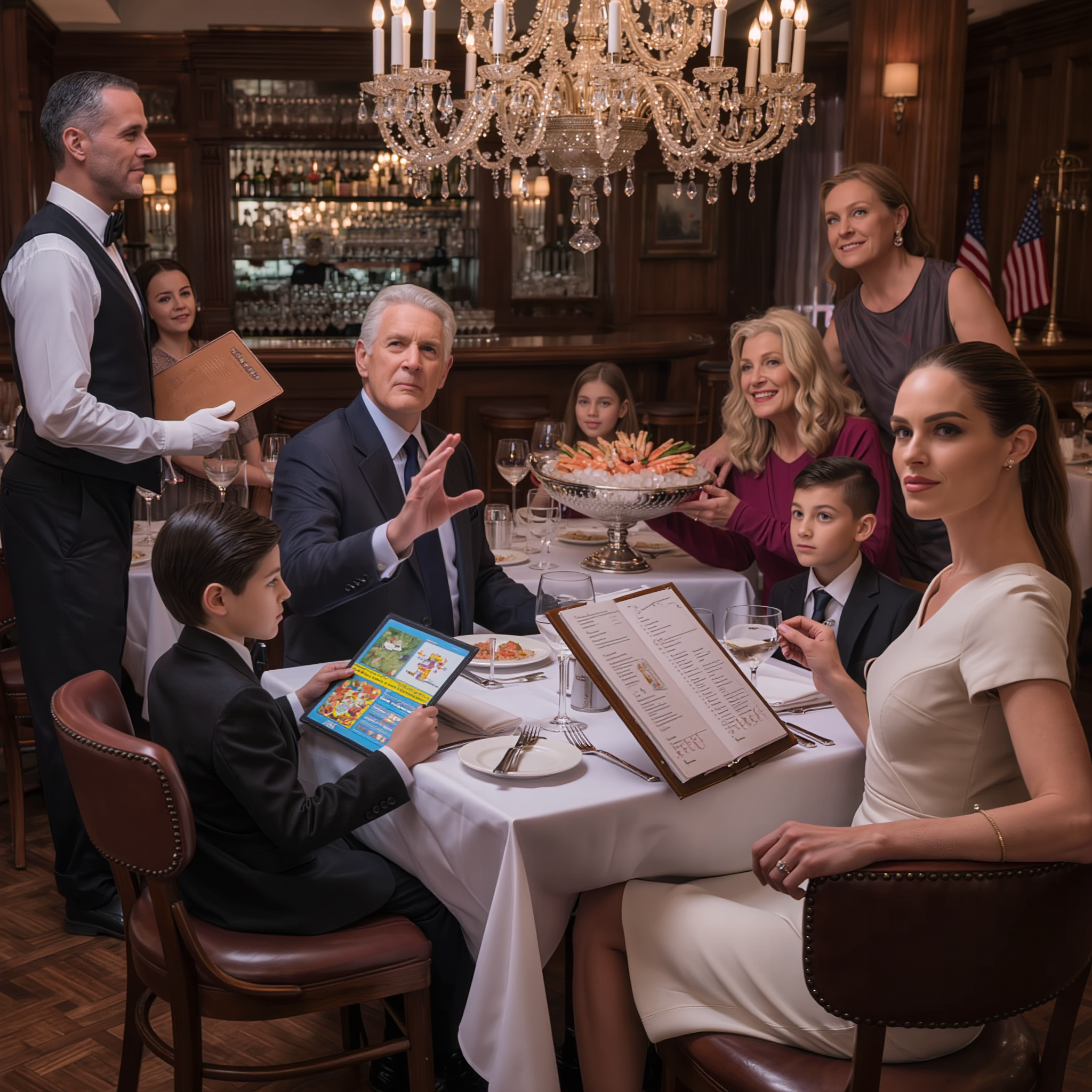 ‘Order something simple for the boy. We’re not paying for the extras,’ my father said while my sister’s daughters served were a lavish seafood platter as if it were a special occasion. My nine-year-old son, Tommy, stared at the menu, which he wasn’t allowed to upgrade. I just said, ‘Understood.’ And when the waiter returned to confirm the bill, I pushed my chair back and said something that made my father’s face stiffen and the whole table fell silent.