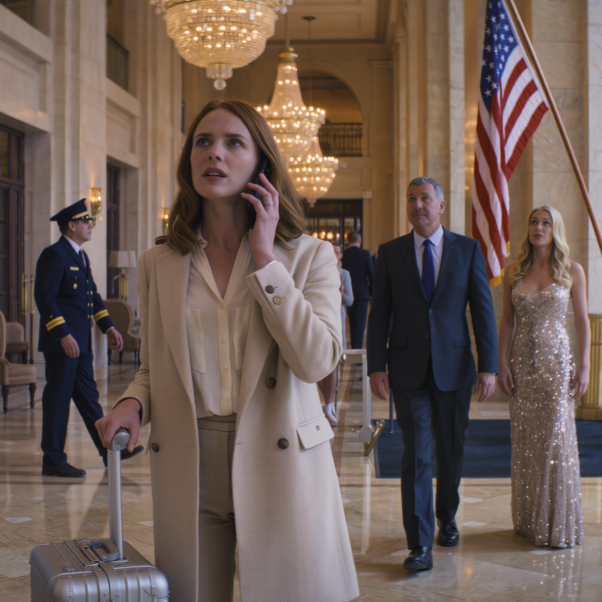 ‘Get out of this hotel immediately,’ my sister said. ‘You’re not welcome here,’ my father added. I smiled and picked up the phone. ‘Security,’ I said calmly. ‘Please update the Harrington family’s reservation access. Effective from midnight.’ Their smiles didn’t disappear immediately. They still didn’t understand what that meant.