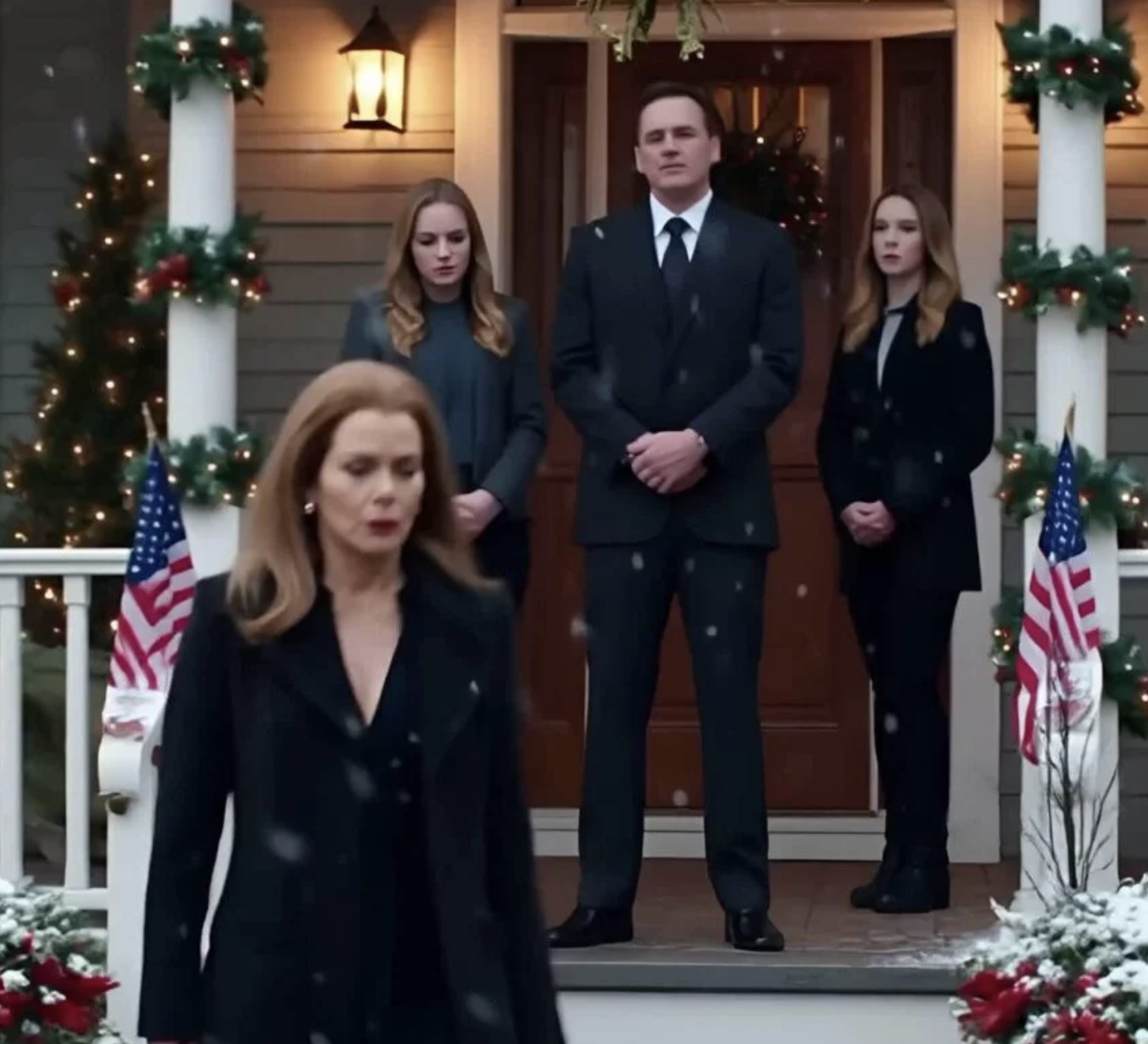 At the Christmas party, my ex-husband looked me straight in the eye and scoffed, ‘You replaced me with… a janitor?’ My kids laughed along. I stood up, ready to leave, when my fiancé pulled up in his brand-new Bentley, walked in calmly, motioned toward my ex, and said just three words