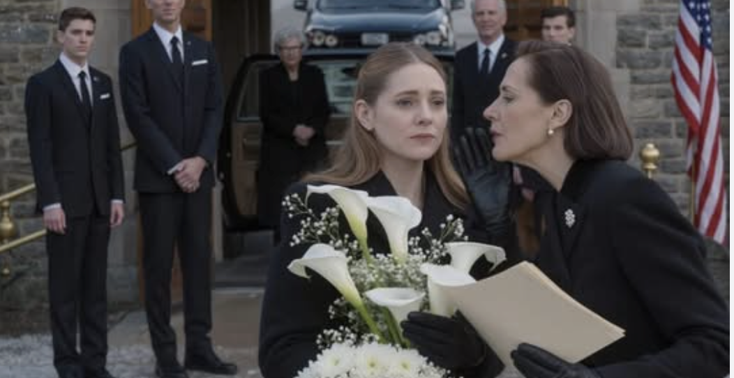 At my mother’s funeral, they blocked me at the door and called the ceremony ‘private.’ Minutes before the cremation, a black sedan pulled up – and my grandmother, who had been declared dead years earlier, appeared as if she had never left. She handed me a thin file, bent down, and whispered something that turned their smiles into utter horror… because whatever they had buried with my mother was about to be brought out into the open.