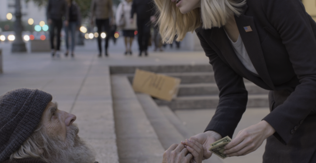 After my husband died, I went back to work, and every day I’d leave a little money for the elderly homeless man outside the library… until the day he grabbed my hand, called me by my real name, and whispered, “DON’T GO HOME TONIGHT” — and a few hours later, the 2 a.m. text left me numb…