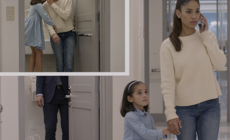 During a shopping trip, my 8-year-old gripped my hand and hurriedly pulled me into the restroom. Inside a small stall, she leaned in and whispered, “Shh! Don’t move—look!” I bent down to see—and went completely still. I didn’t cry. I took action. Three hours later, my mother-in-law…