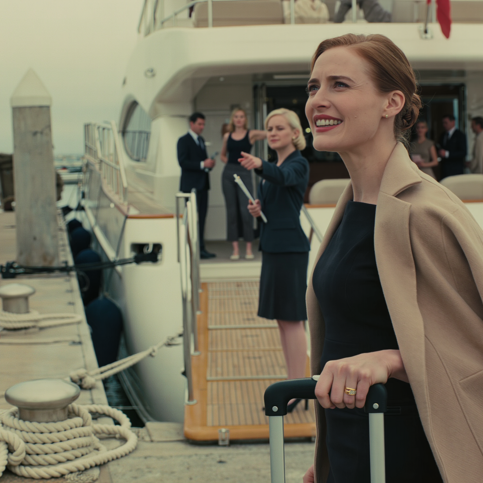 My husband’s sister snapped: “you don’t belong on this trip!”—my name was crossed off the yacht guest list and replaced with “her yoga instructor”… at the boarding gate she even smirked, “go home.” everyone looked away—even my husband… but then a crew member turned to me and said one sentence that made the entire dock… freeze.