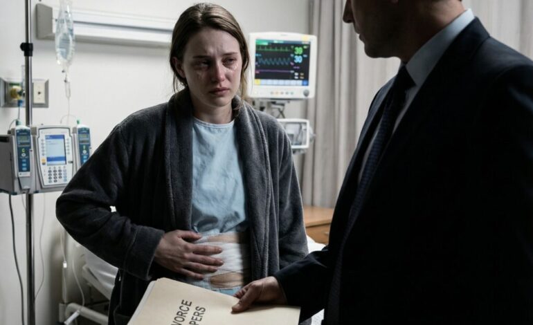 While my husband was dying, I donated my kidney without hesitation. I woke up stitched, bleeding, and alone. three weeks later, while I was still changing my bandages, he threw the divorce papers in my face and said, “gratitude isn’t love.” he left with my organ and my future. he thought the surgery saved him. he didn’t realize it was the moment his life started to fall apart.