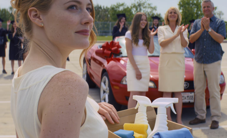 My sister got a convertible for her graduation. when i opened my gift, i froze – a stack of cleaning supplies. mom smiled.”it’s time you helped around the house.” my sister giggled.i packed my bags and walked out. a few days later, my parents called in panic: “where are you? come home now!”