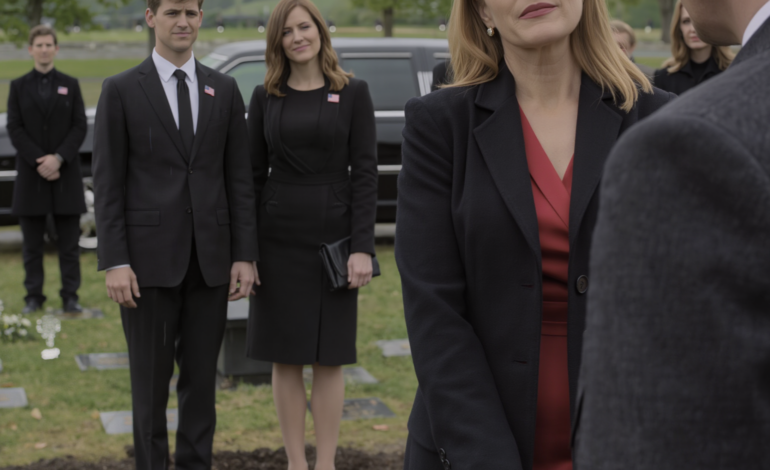 I wore a red silk dress to bury my husband—my son sneered, “Don’t dream of a single cent from Dad’s $55 million estate!” my daughter-in-law curled her lip: “We’re in charge now”… but the moment the will reading began, the lawyer said exactly one sentence and both of them went pale…