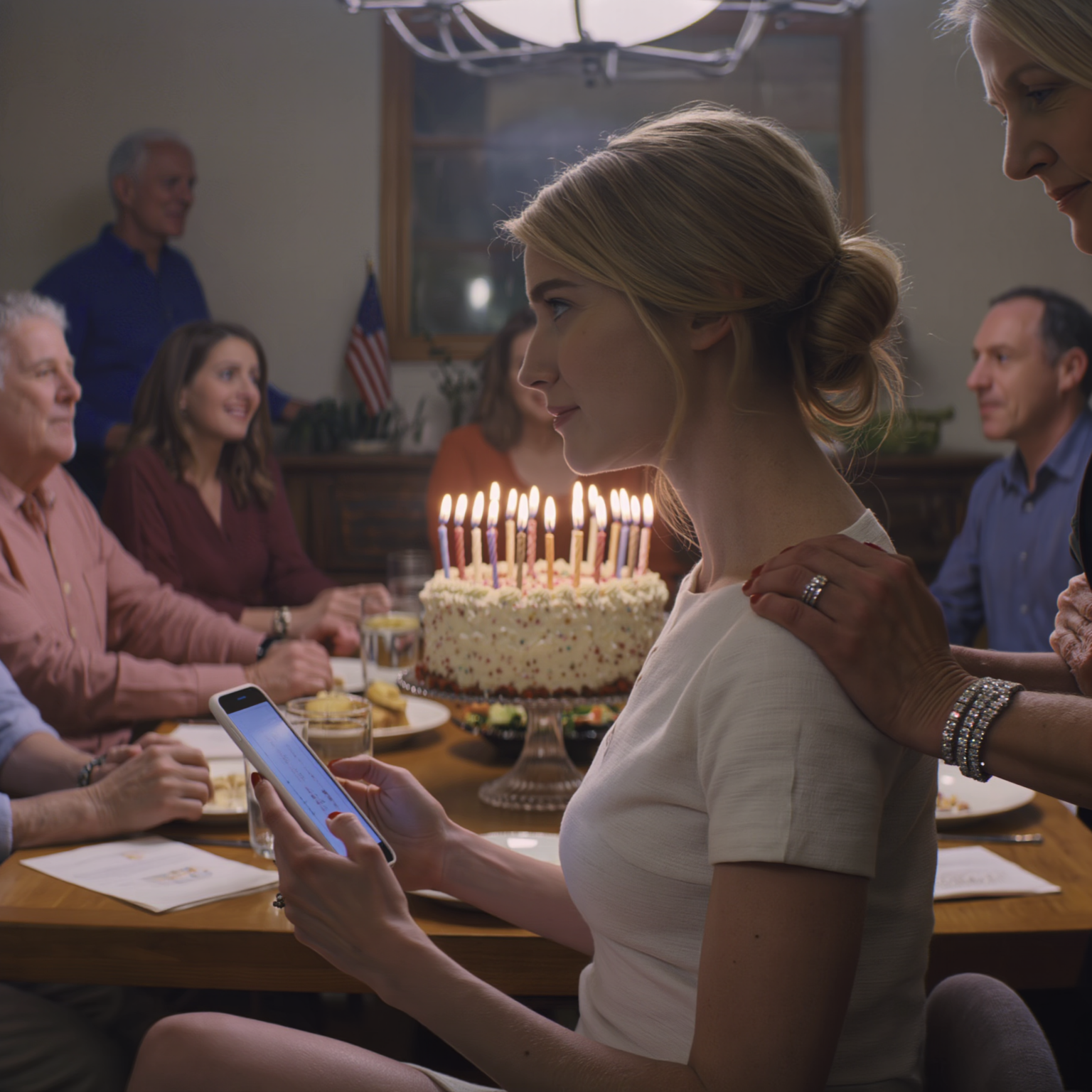 “Get a decent job,” my sister said right at mom’s birthday party—the whole table went dead silent, i just nodded and opened my email… then her phone started ringing nonstop right as we were cutting the cake