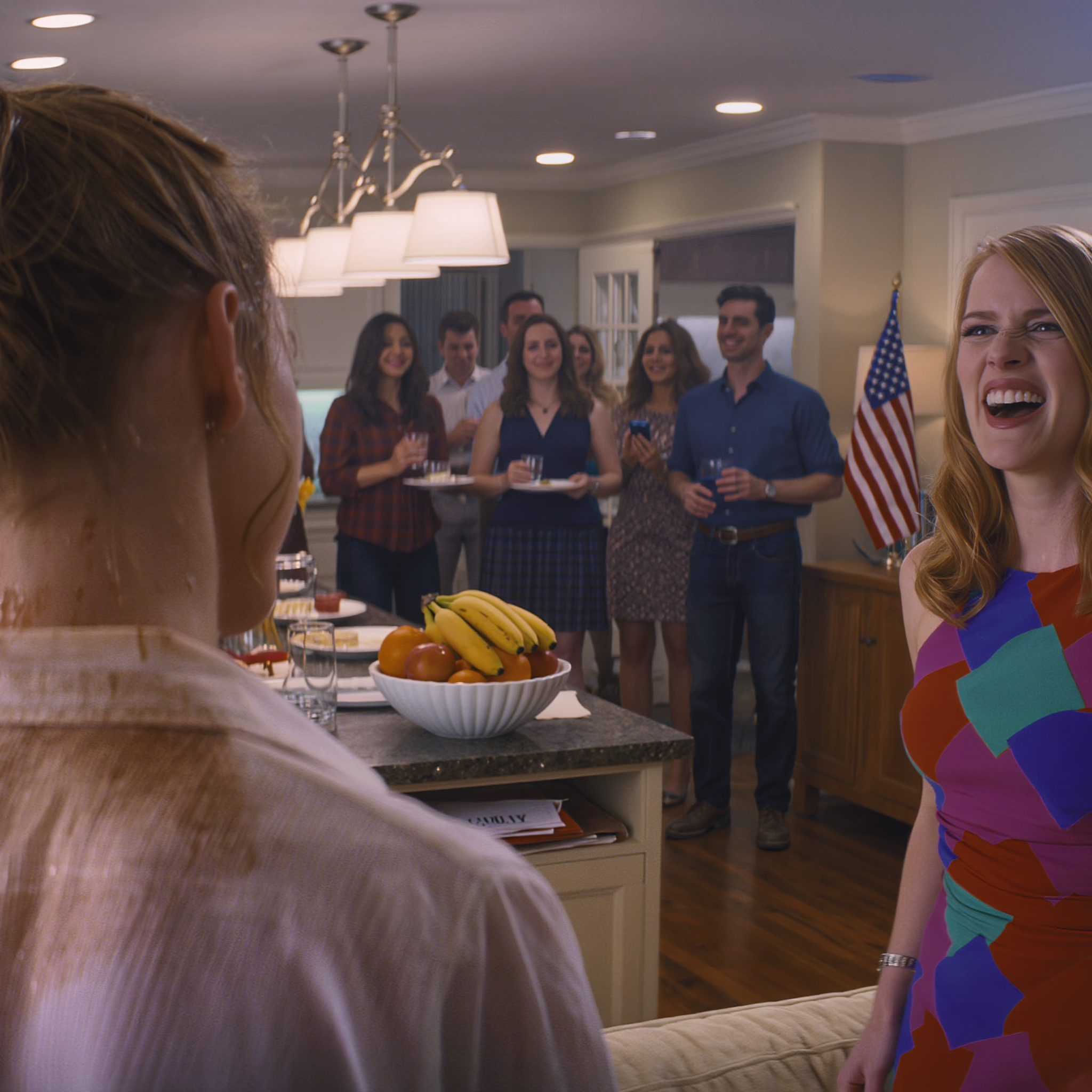 At my sister’s suburban Columbus housewarming, I kept my head down hauling chairs, scrubbing the kitchen, and taking out the trash for her; then when I asked, “What time is family lunch tomorrow?”, she sneered, “In your dreams. You think you’re invited? You’re just the help—only ‘real family’ gets invited.” The whole room roared with laughter. I swallowed my anger, smiled, and calmly dropped one line that made the laughter die on the spot…