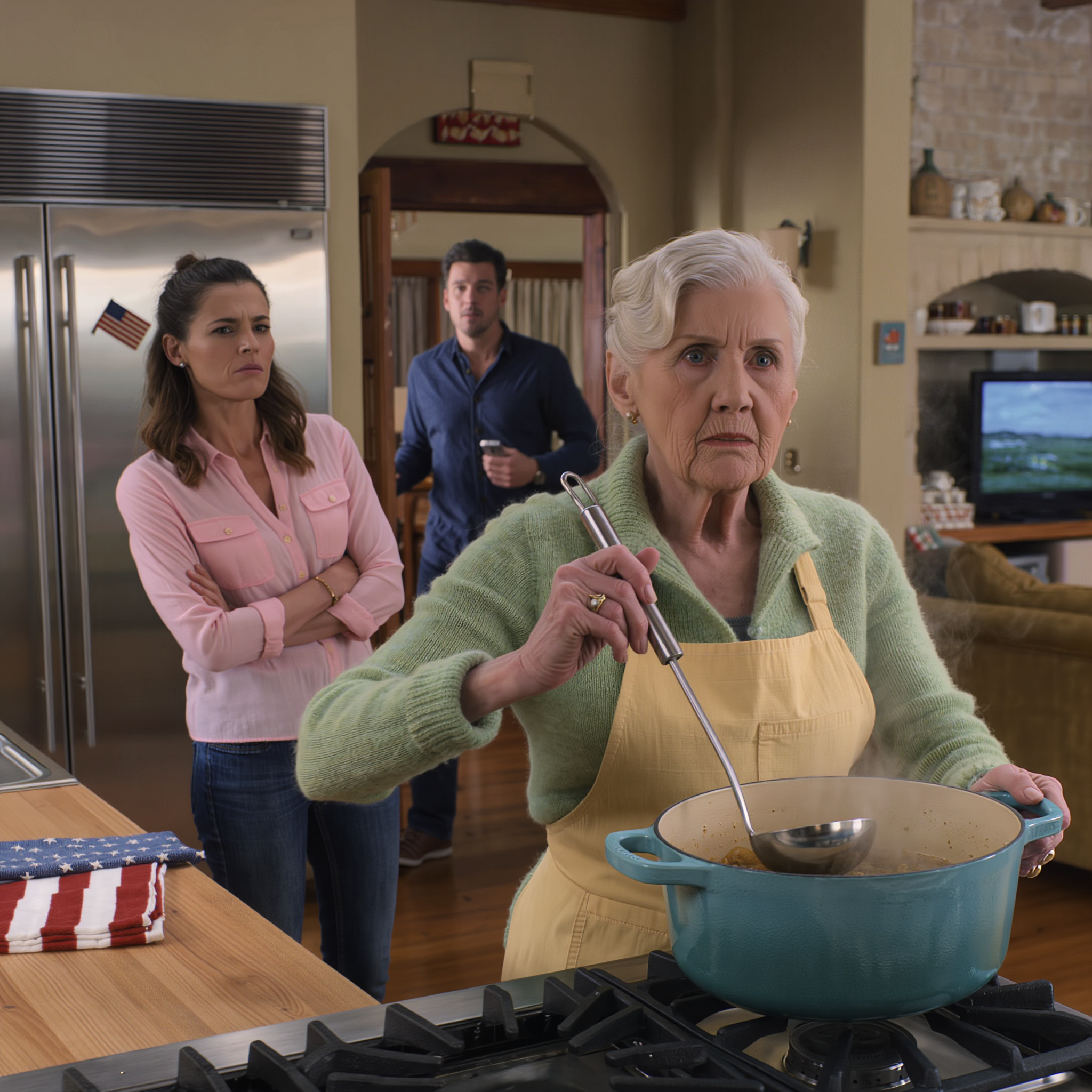 While I was stirring a pot of soup for the whole family, my daughter-in-law came closer and said, “Who told you to cook like that?” My son kept his eyes glued to the TV, pretending he didn’t see anything. A few minutes later, a loud noise came from the kitchen. And from that very moment, everything in this house began to be rearranged.