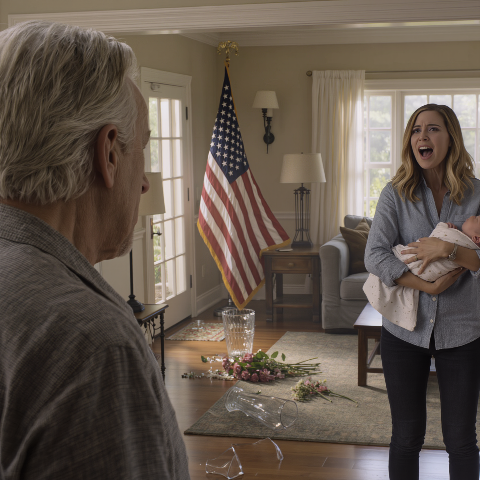 For eight years, I opened the doors of my suburban house so my son and his wife could live under my roof; the day my grandson was born, my daughter-in-law shoved my wife to the ground and screamed, “don’t touch—you’re dirty!”—my heart dropped. I called Michael and said just three words that left them both stunned. That night, I eavesdropped on a phone call, then found a stack of bills in her name in the basement… and I began “clearing the board”.