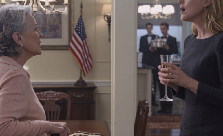 On New Year’s Eve, my daughter-in-law raised a glass of champagne and casually declared: “Your old mom is useless—tomorrow we’re sending her to a nursing home.” At 75, I could only grab my old floral suitcase, quietly leave the house for an icy bus station, tears pouring nonstop. A young woman in scrubs sat beside me, heard everything, then walked away to make a call: “Dad, I found her… it’s really her.”