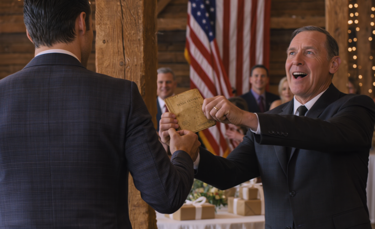 Right at my wedding in the Cleveland suburbs, Grandpa shoved a yellowed passbook into my hand; Dad ripped it away, sneering: “That bank shut down in the ’80s—he’s senile!” I kept it for 5 years, then Grandpa died. The next morning, I still walked into the downtown branch… and the teller went white and ran to get the manager: “Sir… you might want to sit down?”