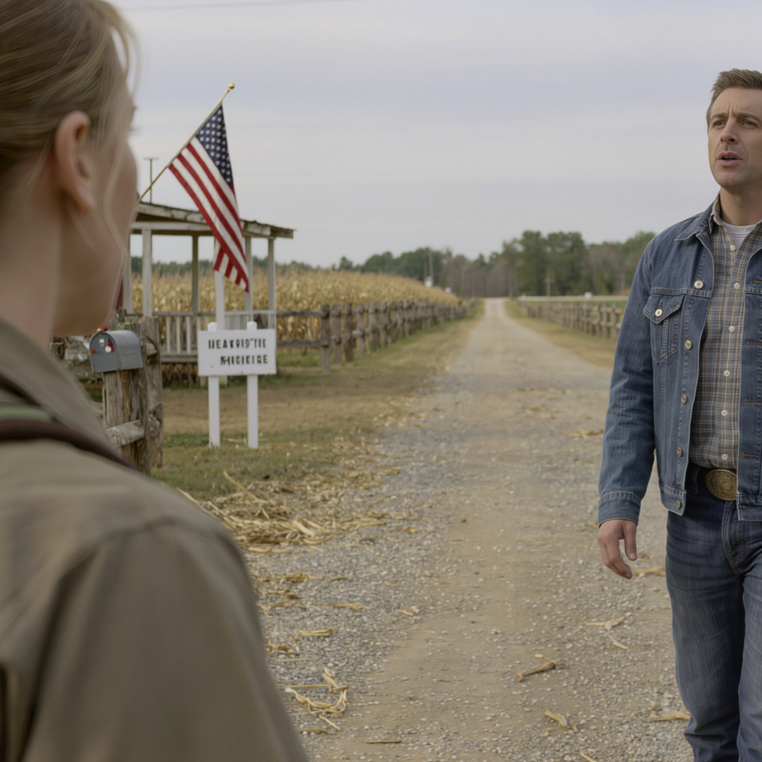 Just landed from Ramstein, my backpack still reeked of jet-fuel, and I stood frozen in front of the “ESTATE AUCTION” sign staked at the entrance to my grandfather’s farm; inside, my brother and sister were already loading boxes into the truck, and my dad said casually, “Take whatever’s left.” I called the auction house to ask for the schedule… and the voice on the line replied slowly: “Ma’am, the assets were privately sold last month.”