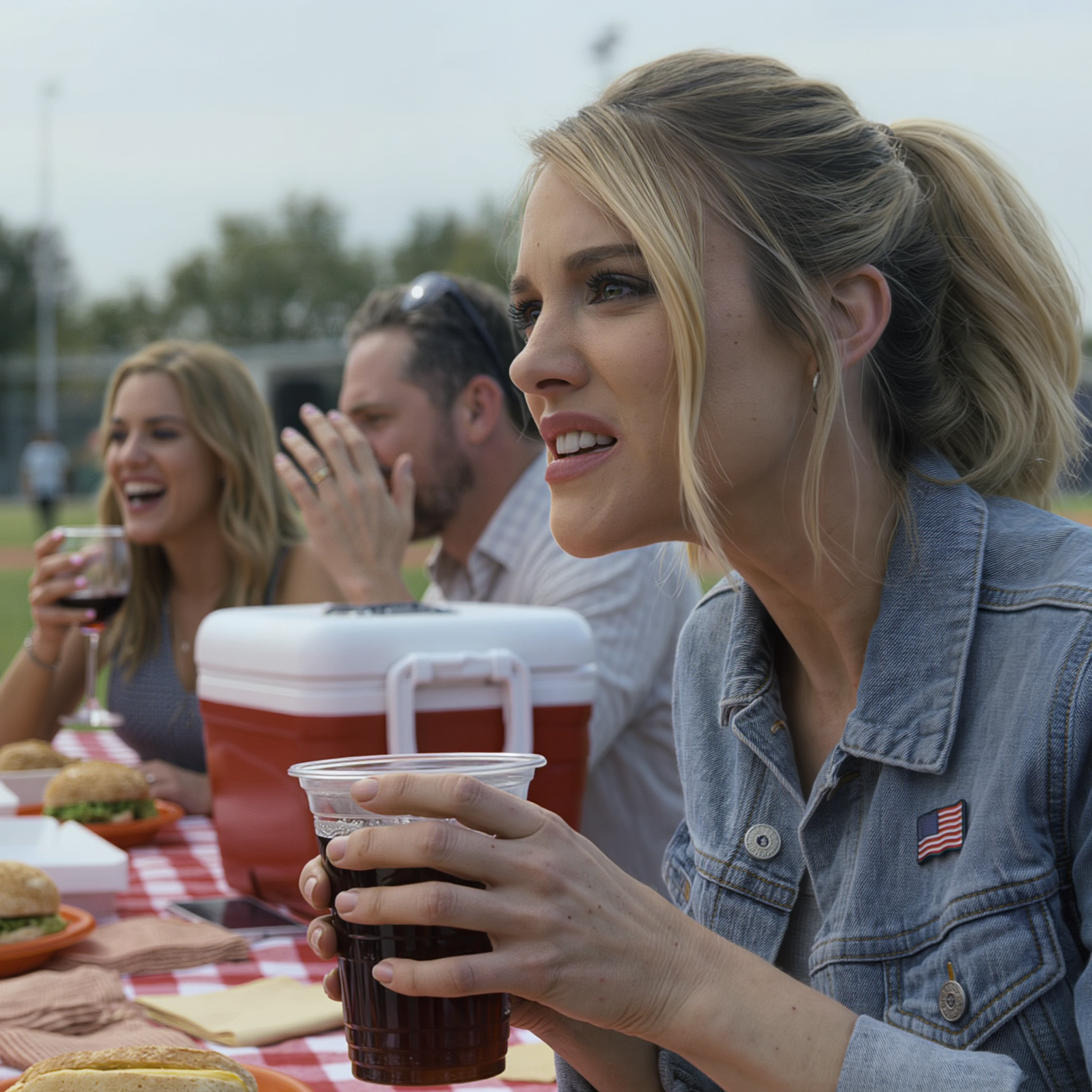During a family picnic at a suburban park, my sister tapped her wine glass: “A toast to the one who always shows up—broke, desperate, still trying to prove herself!” My parents laughed so hard they choked. I lifted my plastic cup of soda, answered with one sentence that froze the whole table, even the birds went quiet. I didn’t argue, just smiled and walked away… and that night I tapped a button in an app—by the next morning, my whole family started calling nonstop.