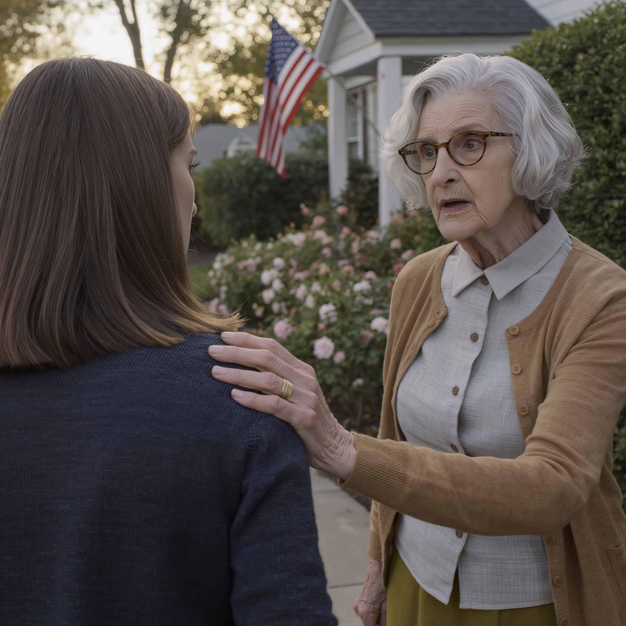 I felt something was off in my house, so I pretended to grab my suitcase to visit my sister and quietly came back to watch from a distance; just as my heart was pounding, an elderly neighbor touched my shoulder and whispered, “Wait until midnight—you’ll see everything.” I held my breath as the door opened, a strange car pulled up, laughter echoed in the living room… and what appeared when the clock hit 12 left me frozen.