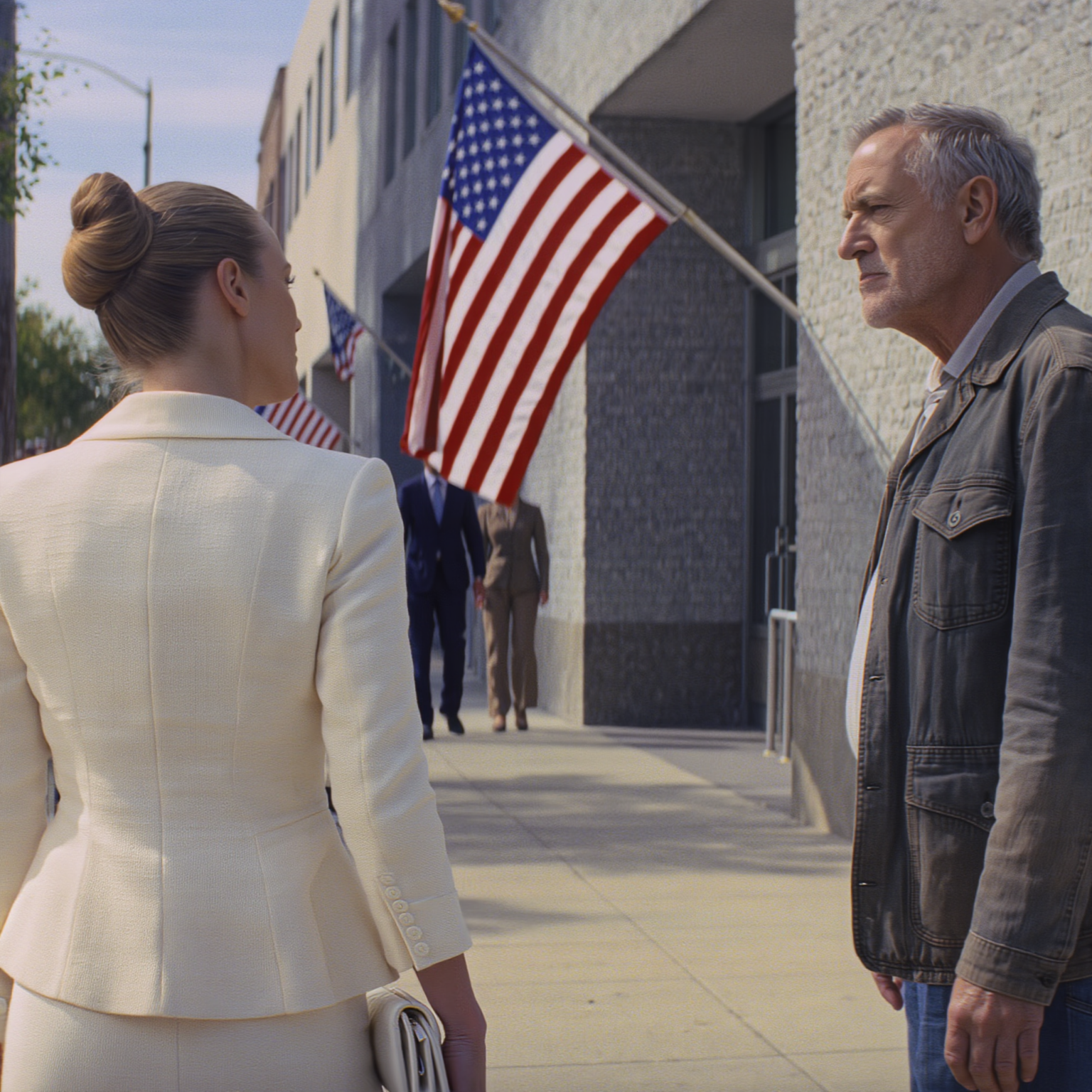 A day before my wedding, my father—the man who abandoned my mom and me for 20 years—suddenly stopped me at my office entrance, growling: “Tomorrow, when you leave City Hall, if you see a black SUV with a white bow, stay away.” I sneered. —The next morning, right as the guests dispersed, that SUV rolled up, the driver called my name, the “family attorney” flipped open a briefcase, pressed a pen into my hand… and at the bottom of the page was a line that made the back of my neck go ice-cold.