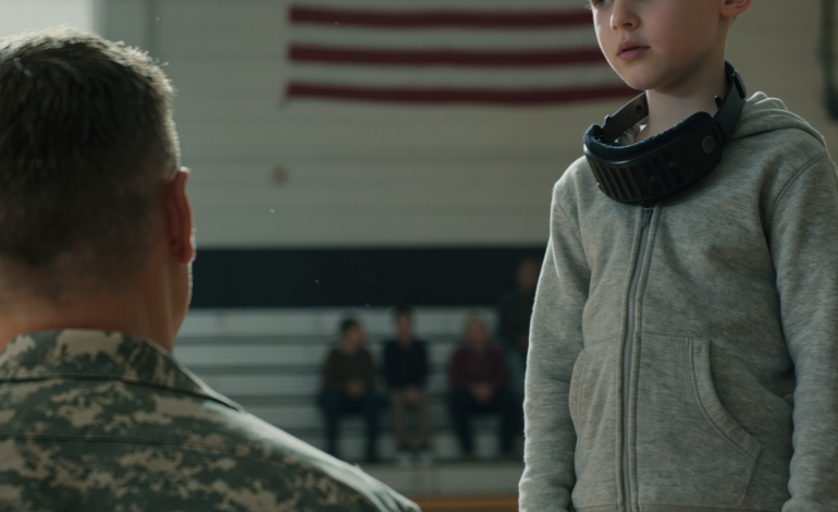 The “homecoming” at Fort Hood was supposed to be happy, but I saw my daughter hiding behind the bleachers: her hair shaved in patchy spots, a device on her neck that looked like a dog training shock collar… She whispered, “Daddy… Mom made me call her boyfriend ‘father’… if I don’t, he presses the button,” then said I was being called a coward soldier. I didn’t lose my temper on the spot—because something even scarier had just formed in my mind: the plan I’d just come up with.