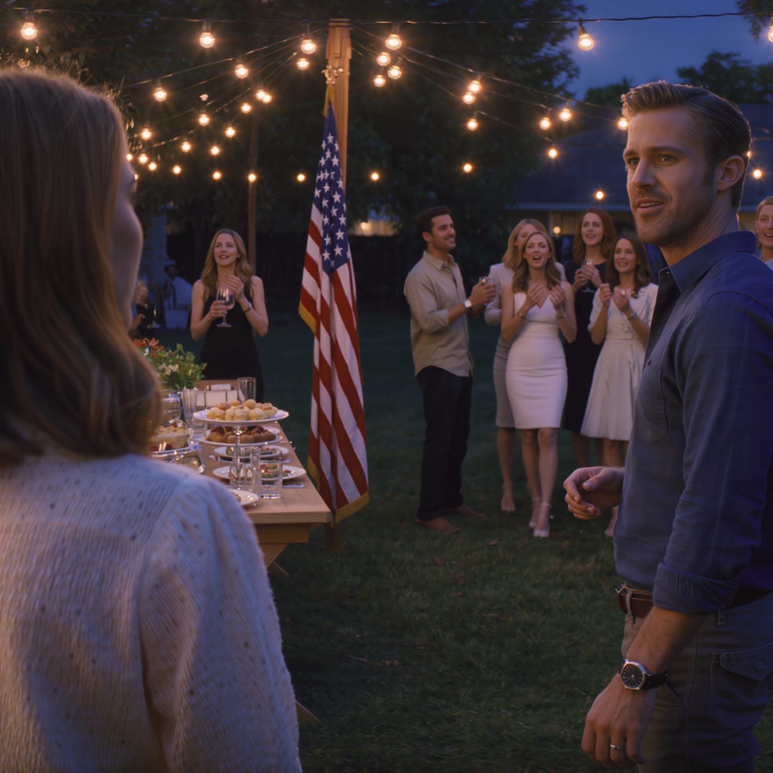 At a family party under the backyard string lights, my brother raised his glass and laughed, “She’s the loser of this family!” My mom smiled in approval, like it was our usual entertainment. But the man in the gray suit—my brother’s most important client—suddenly stood up, stared straight at me, then turned to my brother and asked, baffled: Do you really not know who she is?