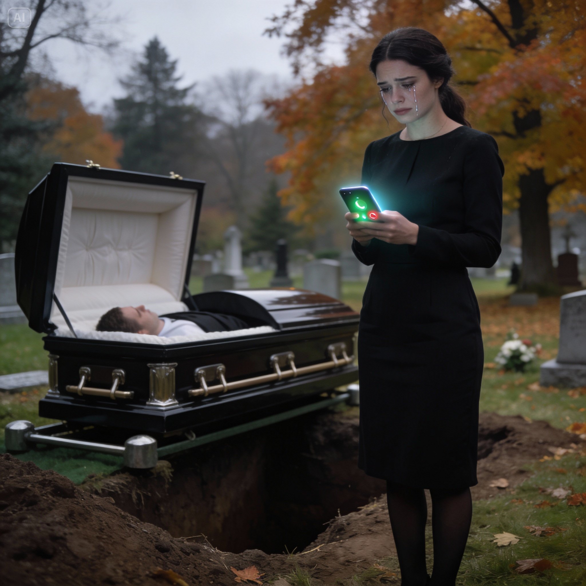 While my husband’s casket was being lowered, I stood alone—no family, no parents, not even my best friend.