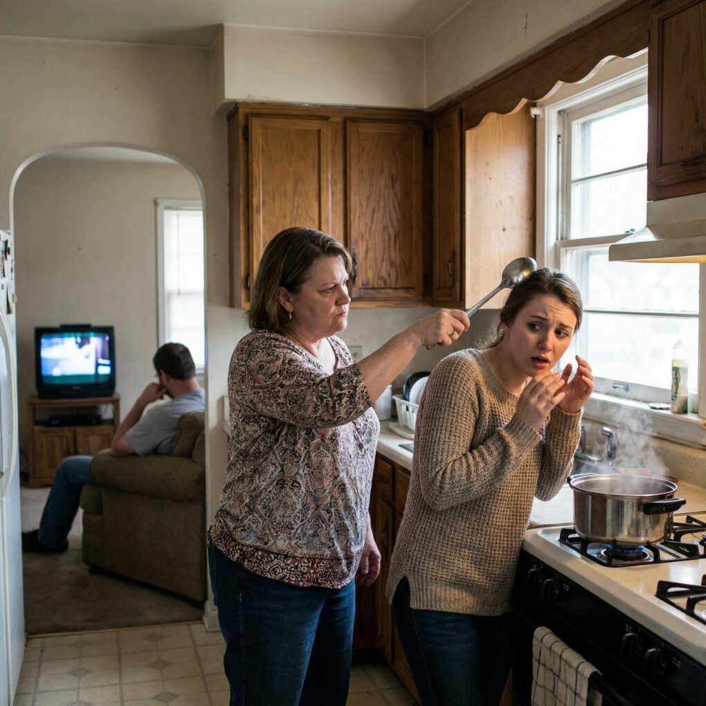 I was cooking soup when my mother-in-law suddenly hit me with a spoon. “You incompetent cook!” she yelled. My husband just turned up the TV volume. But this was the last time I would cook for them…