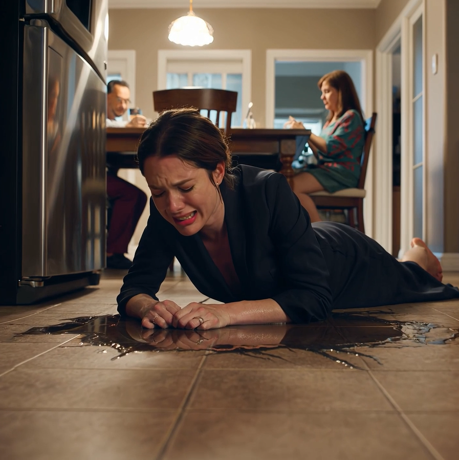 My water broke at my parents’ house during dinner. I screamed for someone to take me to the hospital immediately. My mother said, “Finish the dishes first — labor takes hours anyway.” My dad added, “Stop being so dramatic.” I was in agony, begging them to help me. My sister kicked me in the side and snapped, “You’re ruining our dinner.” I collapsed on the kitchen floor, unable to stand. They stepped over me and kept eating. Hours later, when I couldn’t move anymore and was barely conscious, my cousin finally called an ambulance. At the hospital, doctors rushed me into emergency surgery, saying, “Why did you wait so long? The baby is in critical distress.” I passed out from the pain. When I woke up hours later, the doctor came in with a serious face and said… Then my family arrived, and my mother said, “Well, at least now you can focus on being useful to this family.” What I did to them after hearing that…