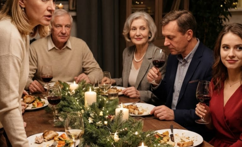 At our family Christmas dinner, my mother leaned in with a smug smile and said the words that changed everything: “Your sister needs this house. Pack up and leave.”