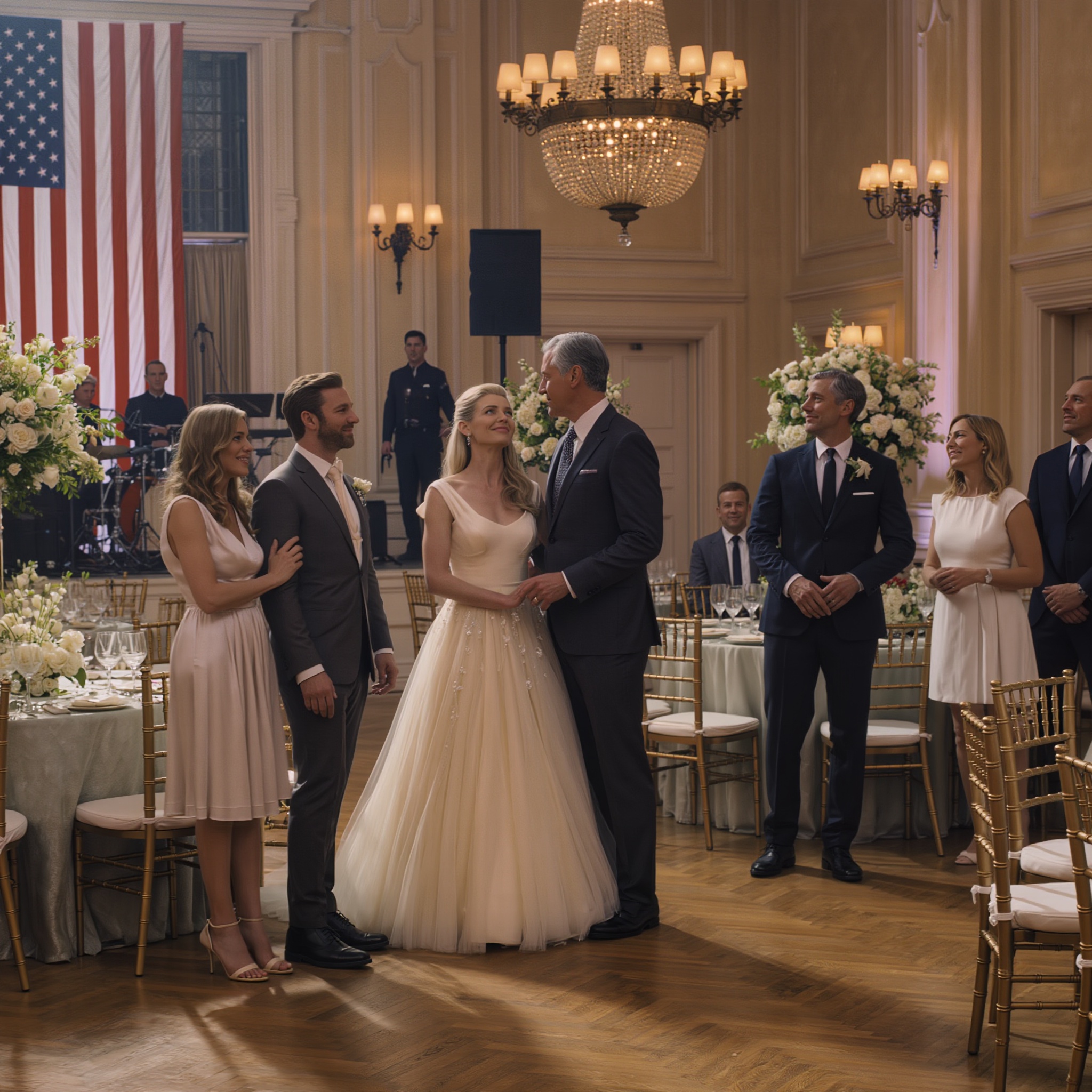 At my wedding, my son and daughter-in-law deliberately tried to ᴇᴍbaʀʀaѕѕ my new husband in front of 400 guests: ‘This is my stepfather? Really can’t believe it.’ The whole hall burst out laughing. That was until my husband’s bodyguards showed up and everything completely changed.