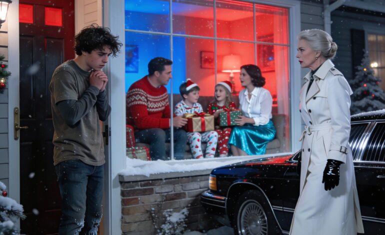 My father threw me out into the snow with no coat on Christmas Eve. An hour later, my grandmother’s limo pulled up — she looked at me, then the house, and told her driver: ‘Demolish it.’