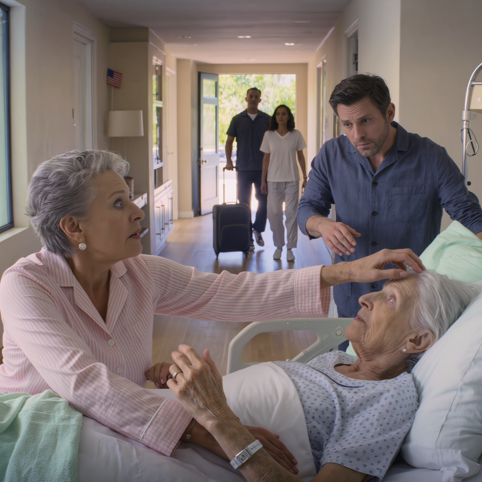 My son and his wife went on a trip, leaving me to care for her mother, who was “in a coma” after an accident. As soon as they left, she opened her eyes and whispered something that made my spine freeze…