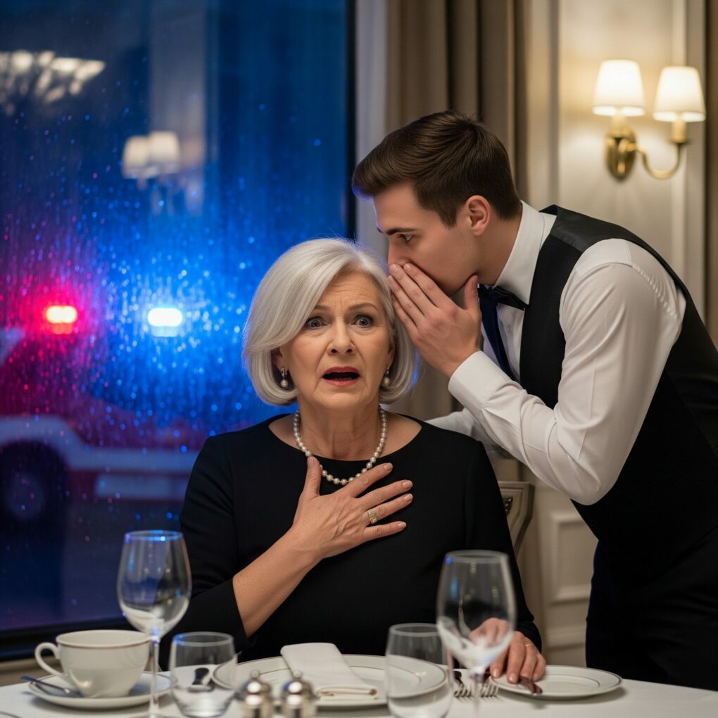 I was having dinner at an upscale restaurant with my daughter and her husband. After they left, the waiter stepped closer, his voice barely above a breath as he whispered, “Ma’am… please don’t drink what they ordered for you.” My entire body went cold.