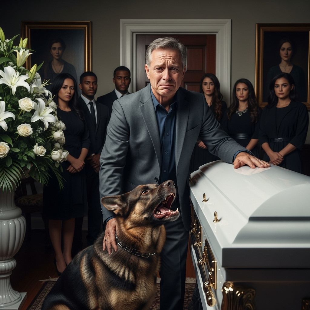 At my father’s funeral, his dog wouldn’t stop barking at the coffin. I thought he was just grieving until something made me lift the lid. People say dogs can sense what we can’t. I never believed that. Not until the day we almost buried my dad alive