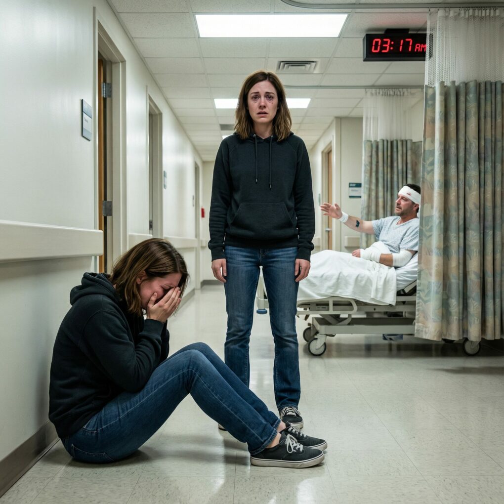 At 3 a.m., a police officer called me: “Your husband is in the hospital. We found him with a woman.” When I arrived, the doctor cautioned me, “Ma’am, what you’re about to see may shock you.” He drew the curtain aside — and I collapsed to my knees the instant my eyes fell on what was there…