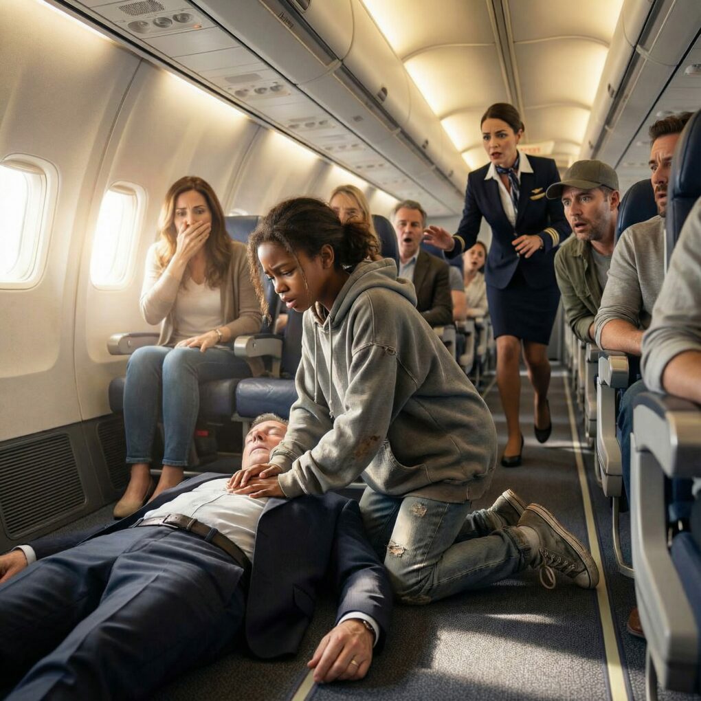 A Poor 12-year-old Black Girl Saved A Millionaire On A Plane… But What He Whispered Made Her Cry Out Loud…