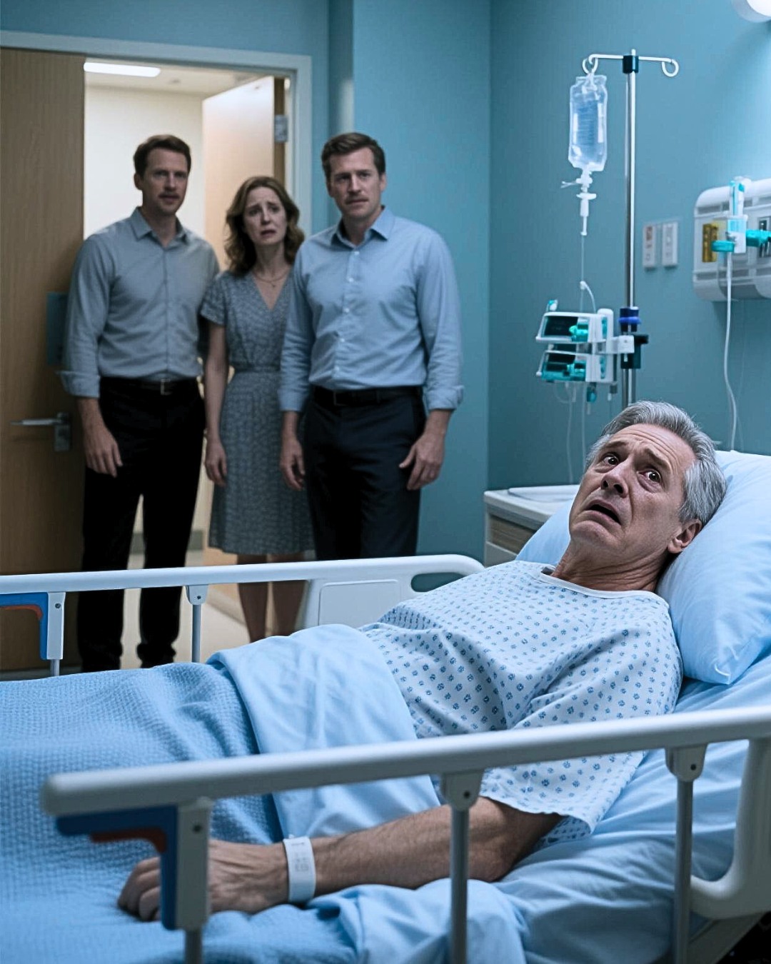 I woke from the coma just in time to hear my son whisper, “Once he di.es, we’ll send the old woman to a nursing home.” My bl00d froze—so I let my eyes stay shut. The next day, they came to the hospital searching for me… but my wife and I were already gone. Abandoned by the very people I raised, I quietly sold everything. Now, in a foreign country, our new life begins… but so does something else.