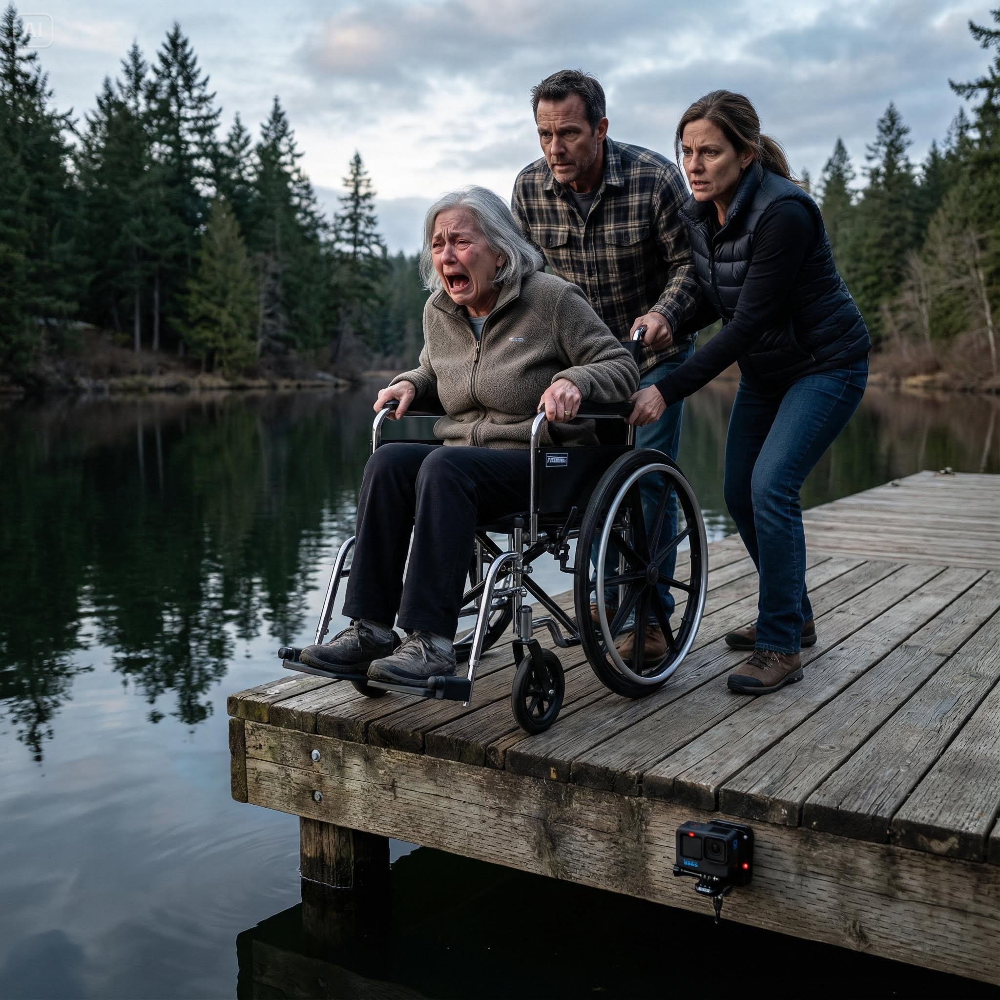 THEY PUSHED MY WHEELCHAIR INTO THE LAKE AND SAID: “SHE DROWNED — NOW WE GET THE $11 MILLION.” I CAN SWIM. THE CAMERA…
