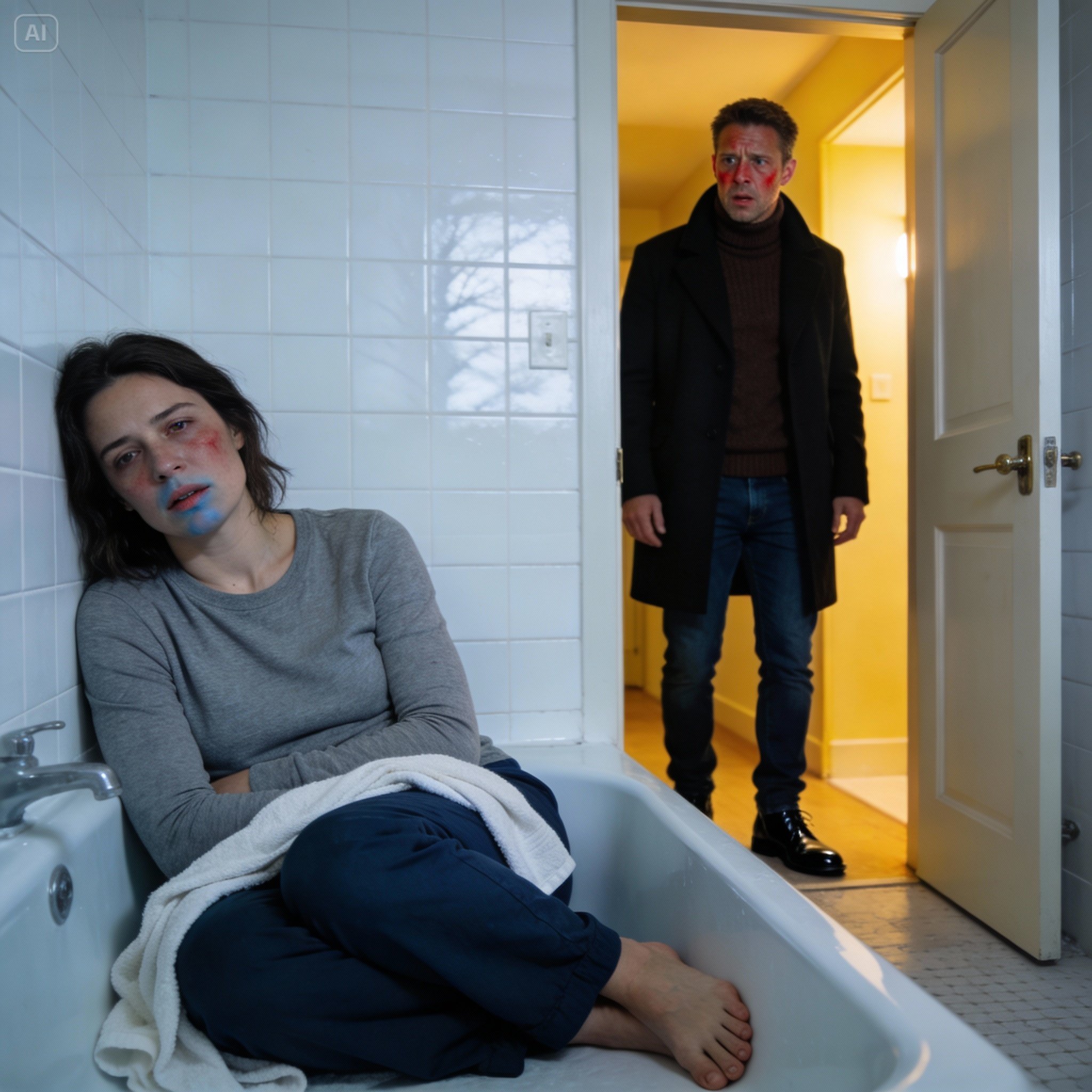 My MIL trapped me in the bathroom during winter and walked away. I screamed for my husband, but he sighed and said, ‘I’m not dealing with this tonight.’ When he finally checked the bathroom the next day, his face went completely white.