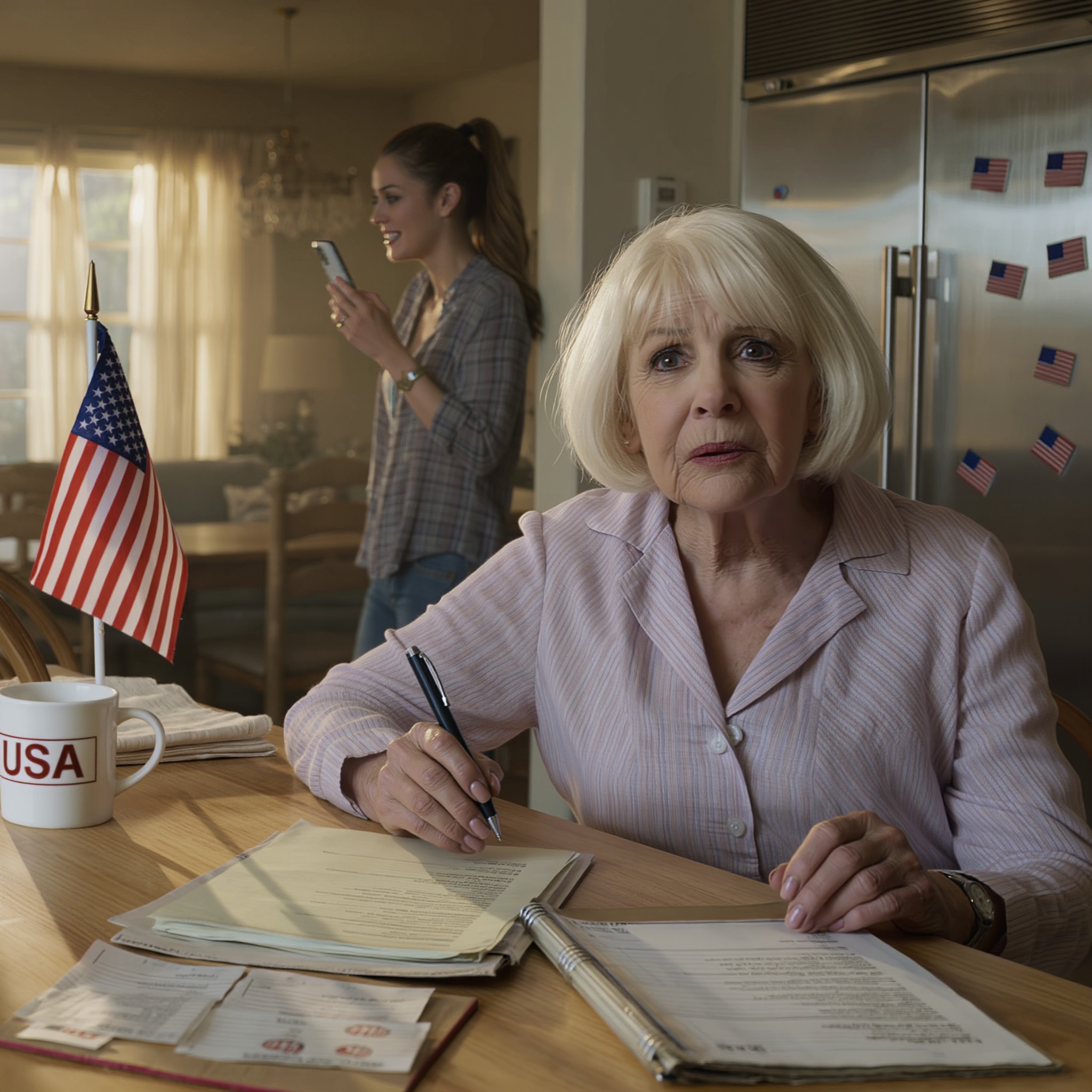 Sitting in my kitchen, I was signing the final invoices for my granddaughter’s $80,000 wedding—until I heard her tell a friend, “If Grandma would just disappear before the big day, everything would be perfect… and I’d get the inheritance, too.” My heart went cold. I didn’t scream. I opened the contracts, picked up my phone… and let that “dream wedding” vanish on its own.