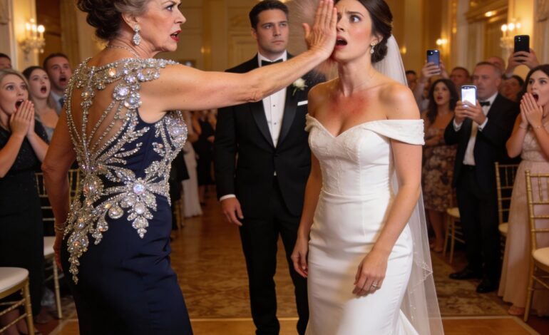 My elite mother-in-law slapped me at my wedding for “sitting in her chair.” She forced my husband to divorce me while I was in labor. The next day, he saw my face on TV — and completely lost it.