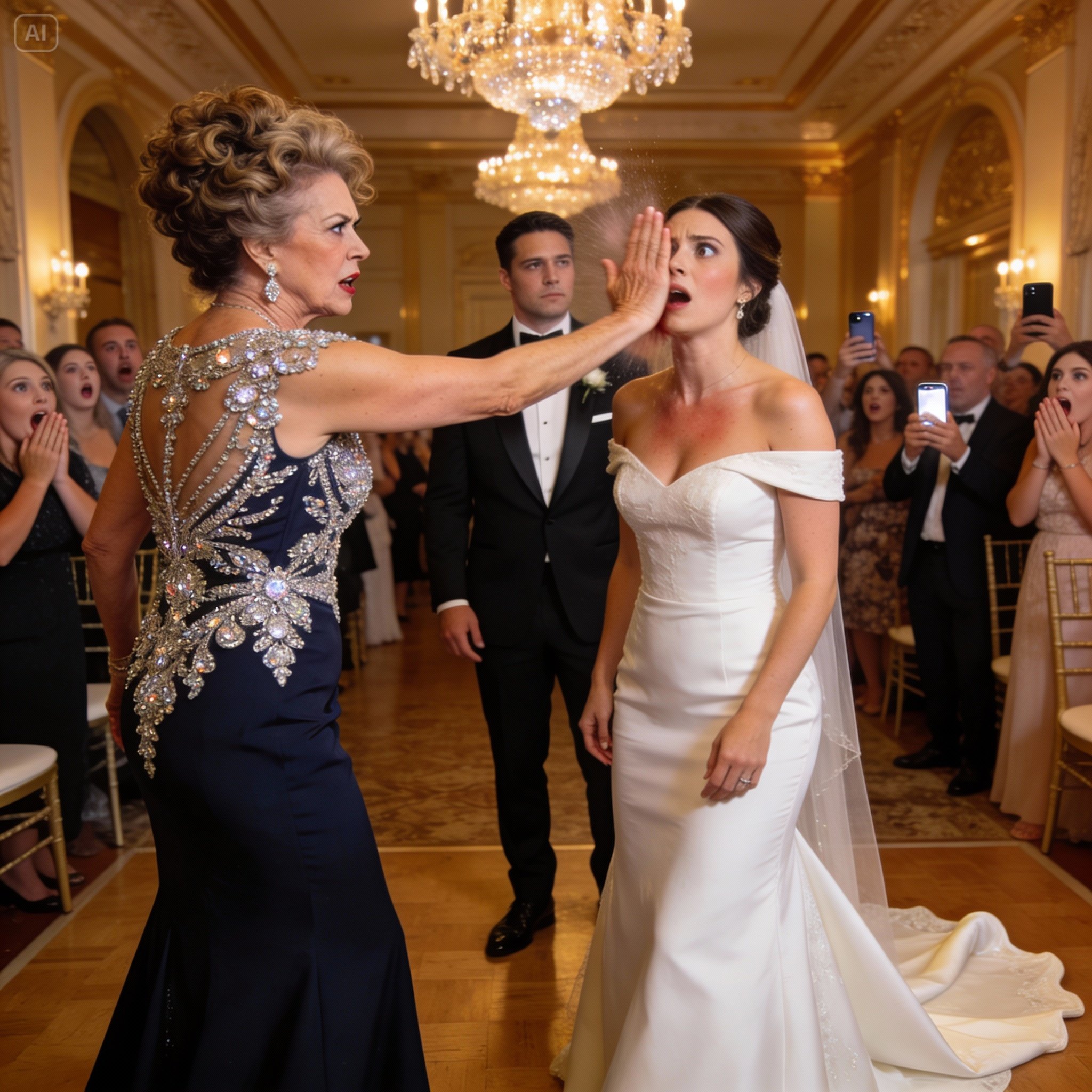 My elite mother-in-law slapped me at my wedding for “sitting in her chair.” She forced my husband to divorce me while I was in labor. The next day, he saw my face on TV — and completely lost it.