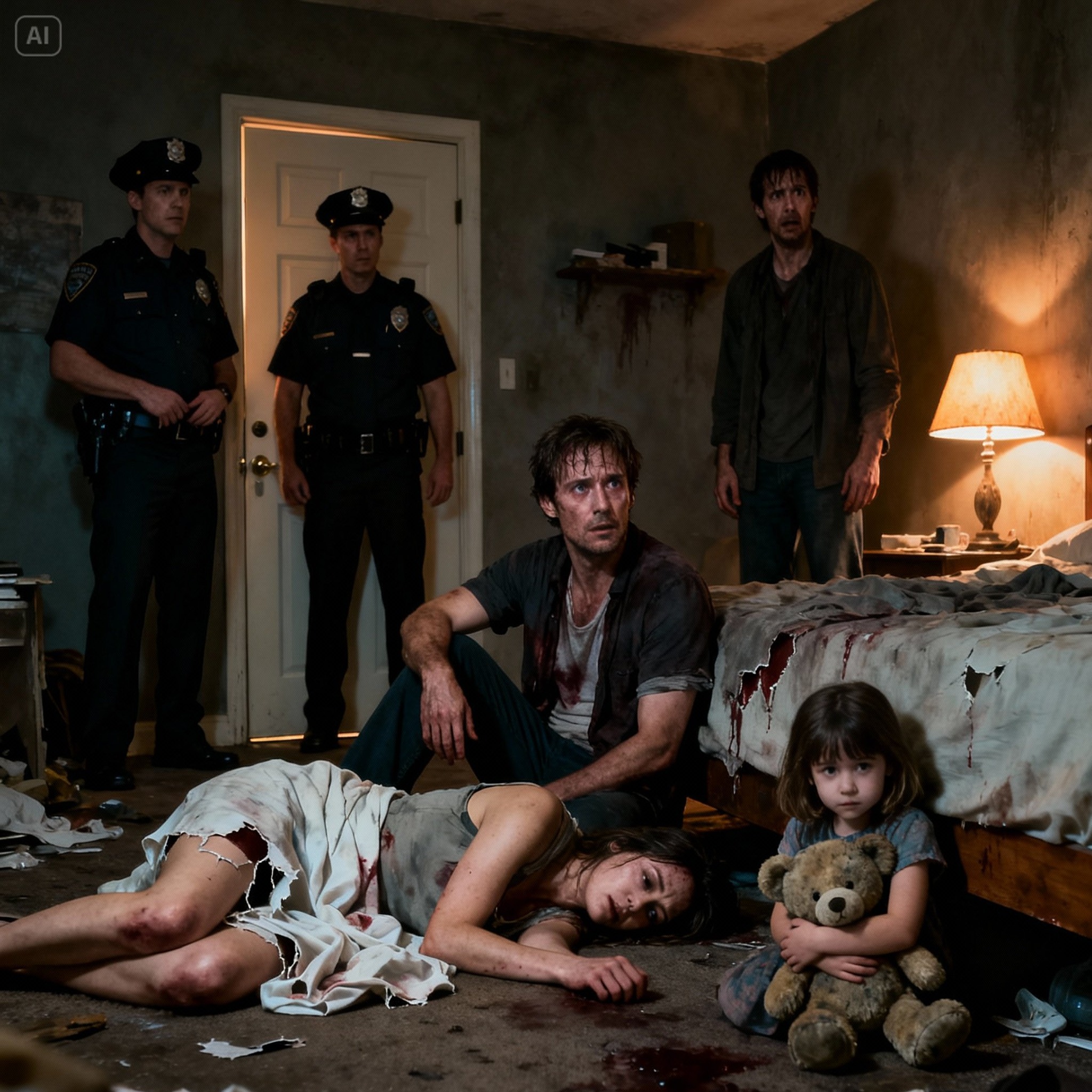 A terrified little girl called 911: “My dad and his friend are drunk… they’re doing it to Mom again!” When police arrived minutes later, what they found inside left them frozen in horror…