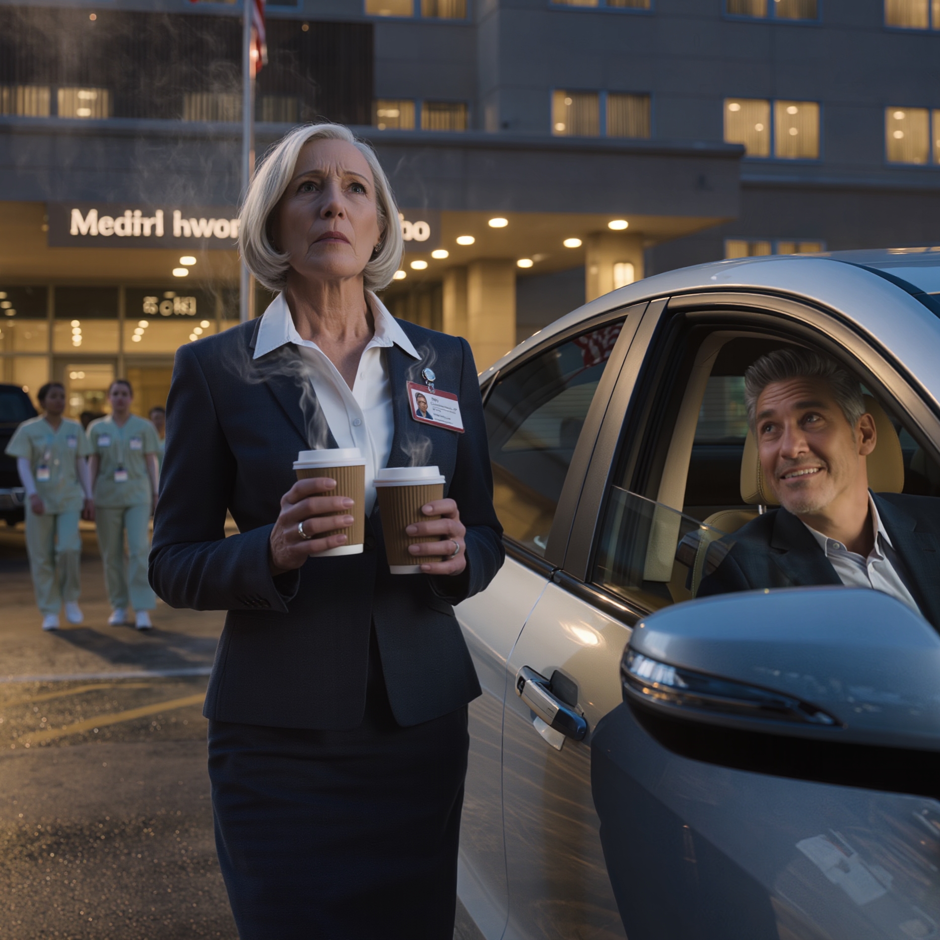 After my husband passed away, I took a new job and every night, the same rideshare driver took me home. I always brought him coffee. Until one night, he drove past my street and said, “Your neighbor is watching you. Don’t go home tonight.”