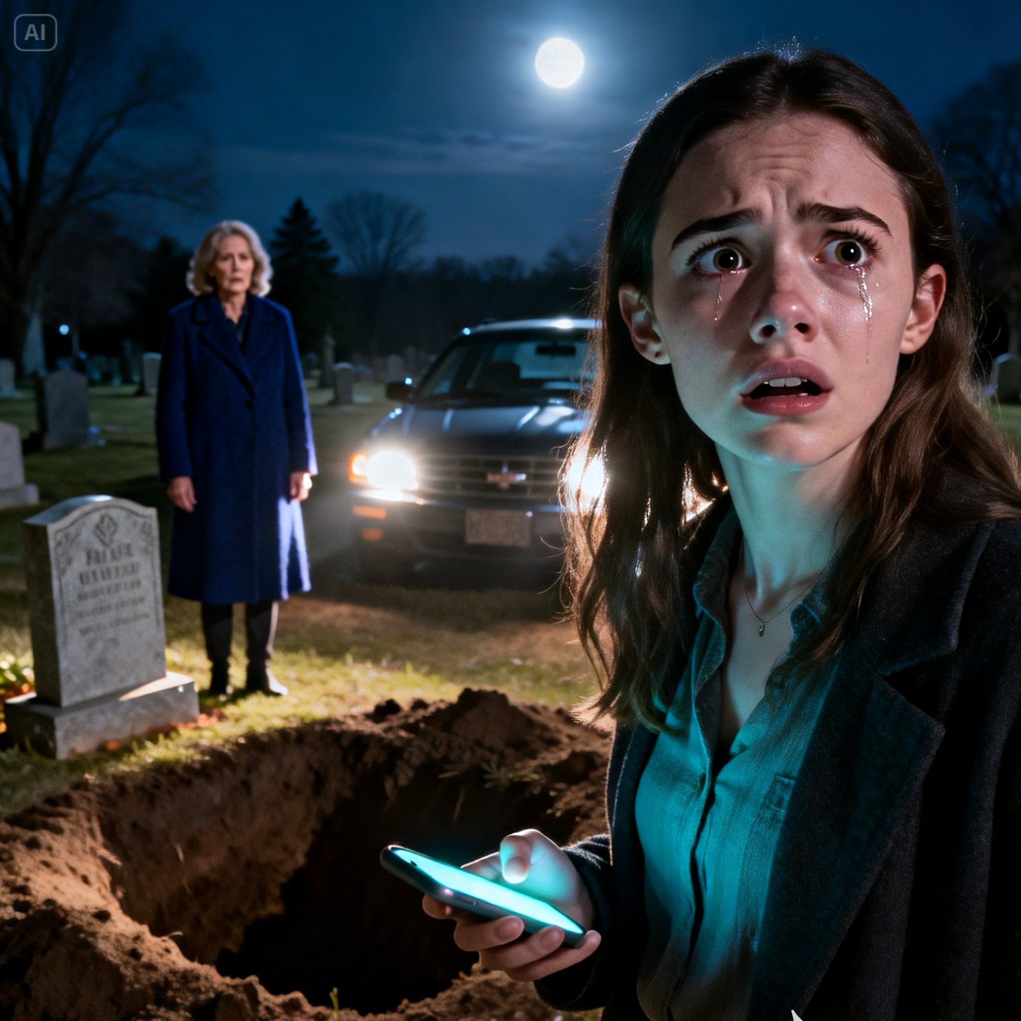 After my mom’s funeral, my dad was traveling with his mistress. That night, I received a text from my mom’s number: “I’m not dead. Come to the cemetery. Now.” I drove there—and what I saw made my blood run cold.