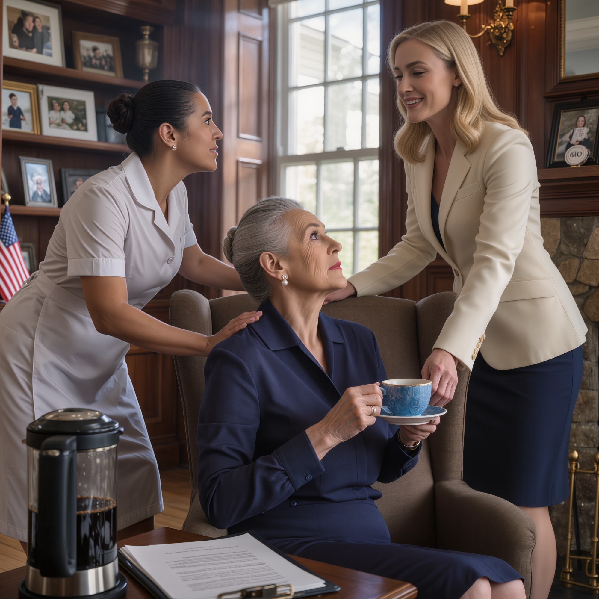 I was about to transfer my $12 million company to my son. My daughter-in-law smiled as she handed me a cup of coffee. The housekeeper “accidentally” bumped into me and whispered, “Don’t drink it… just trust me!” I quietly swapped cups with my daughter-in-law. Five minutes later, her smile vanished.