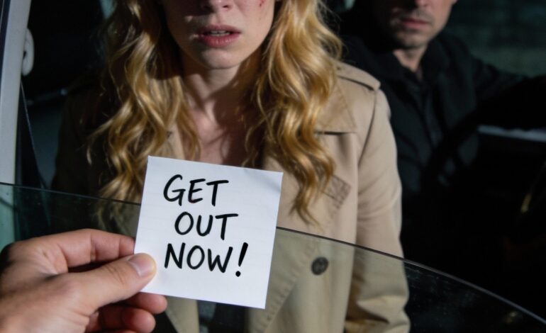 While stopping for gas with my husband, an attendant quietly passed me a note.