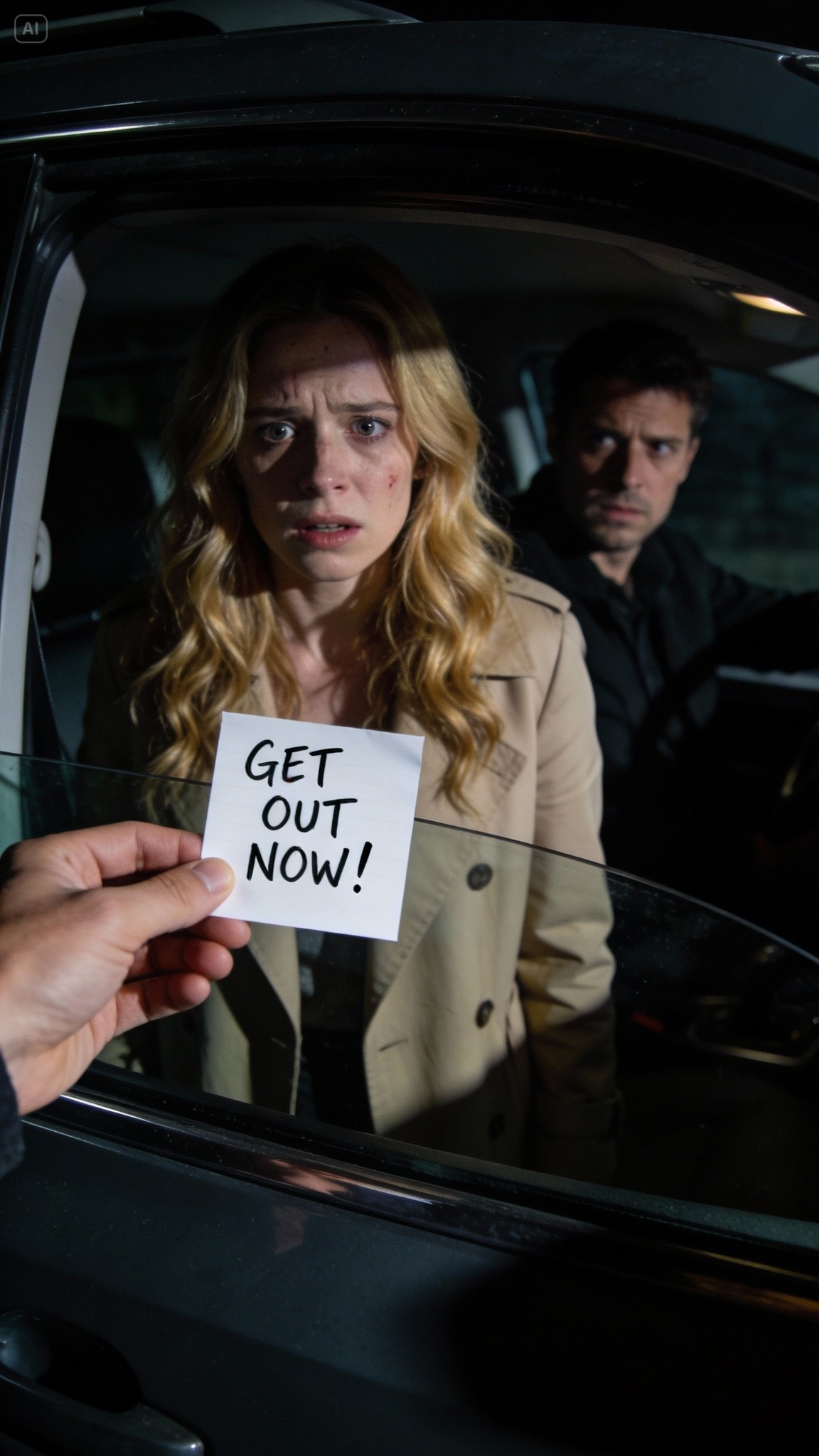 While stopping for gas with my husband, an attendant quietly passed me a note.