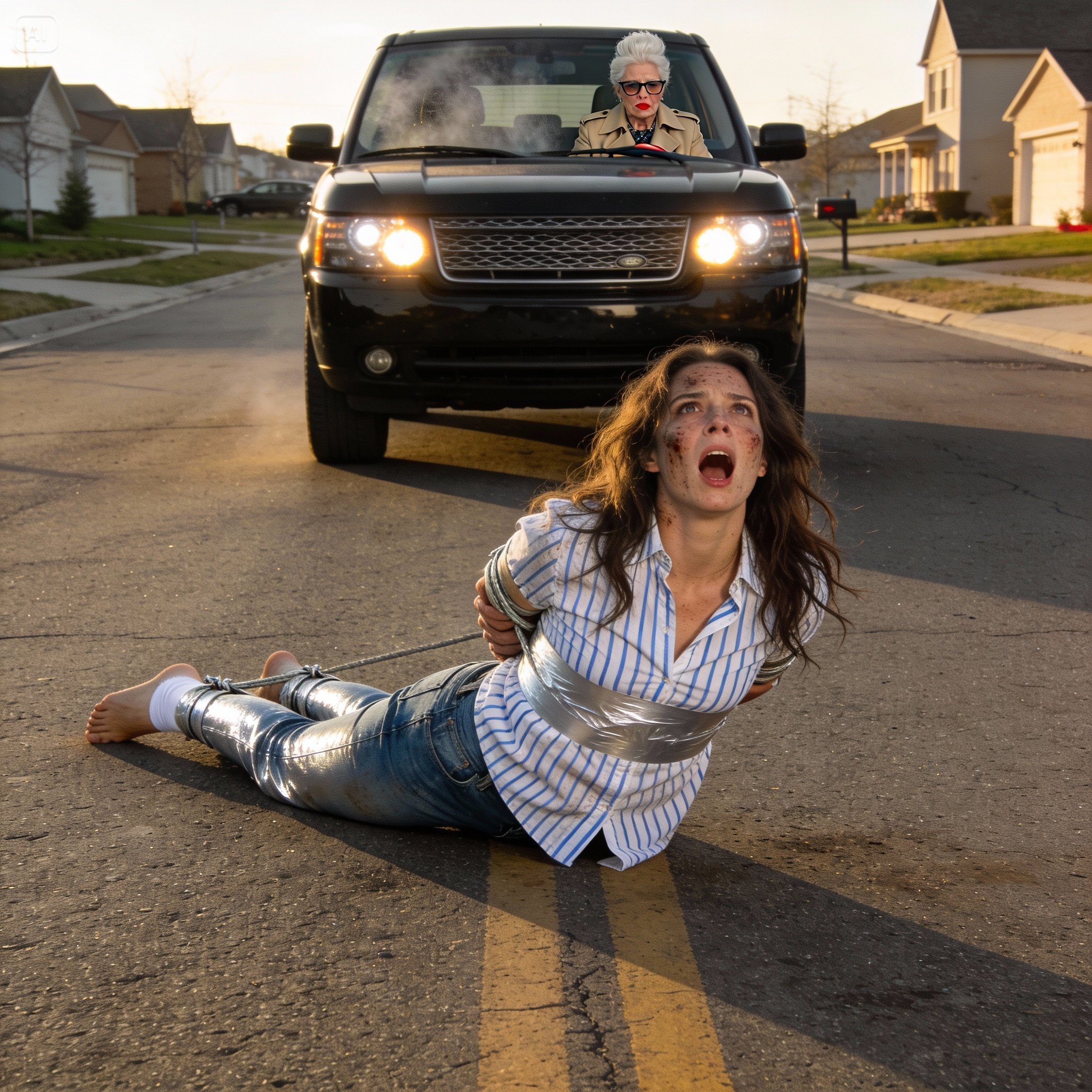 My cruel mother-in-law told me I was worthless and forced me to clean her bathroom. I refused. She tied me up and ran me over with her car — but what I told the police left everyone speechless.